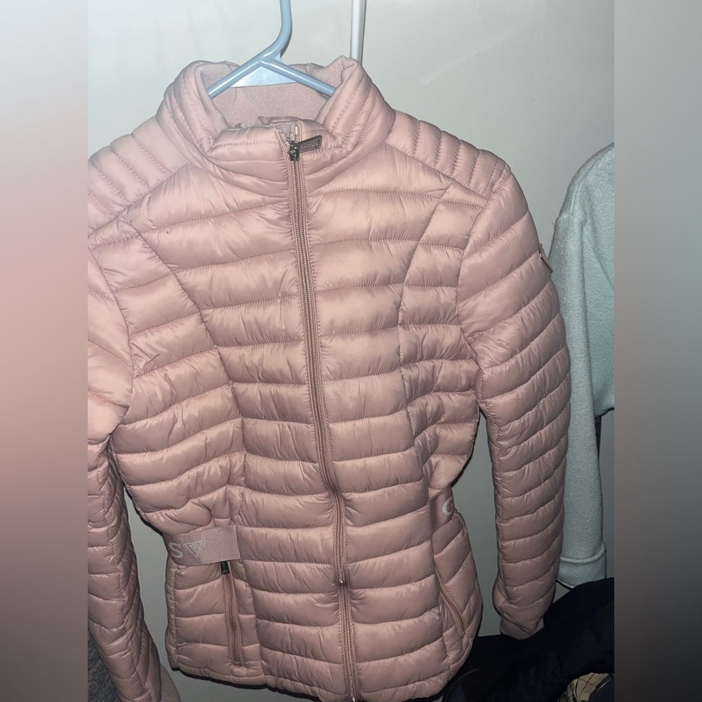 Guess Los Angeles Women Falcon Puffer Coat Pink